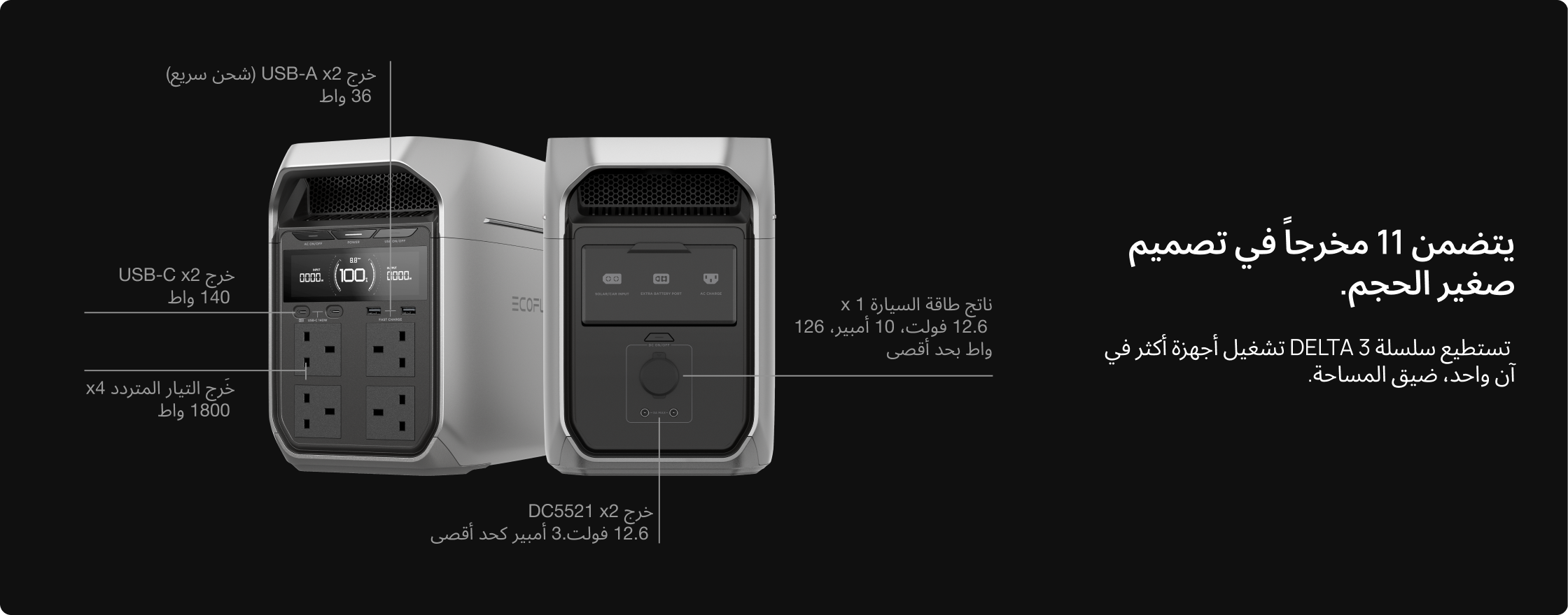 تصميم صغير ومحمول، يتناسب بسهولة مع أي مكان.