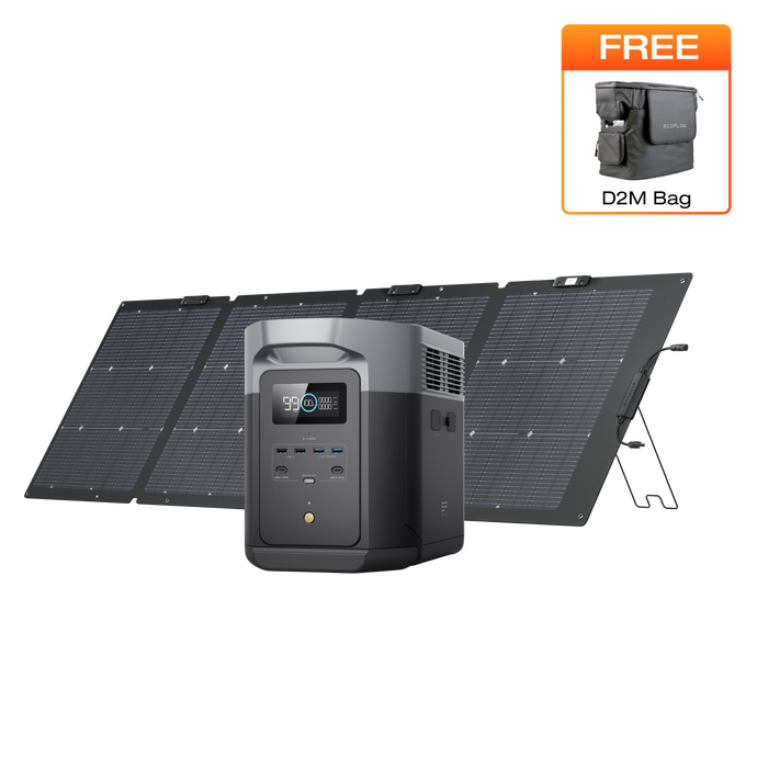 جهاز مولد الطاقة الشمسية EcoFlow DELTA 2 Max (PV220 واط)