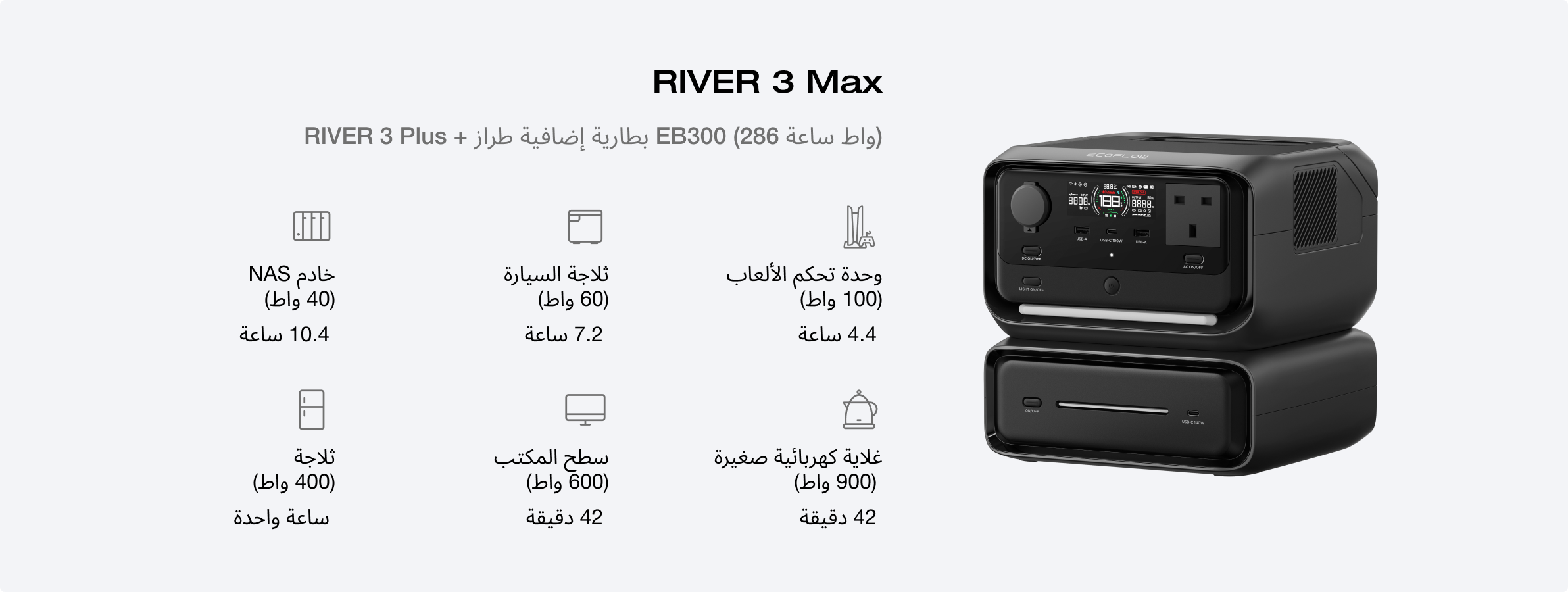 قابلة للتوسعة حتى 858 واط ساعة مع اتصال لاسلكي