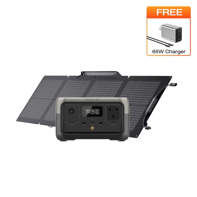 جهاز مولد الطاقة الشمسية EcoFlow RIVER 2 (PV110 واط)