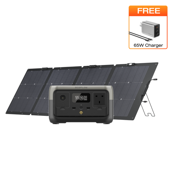 جهاز مولد الطاقة الشمسية EcoFlow RIVER 2 (PV110 واط)